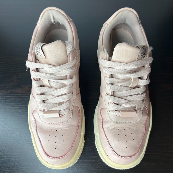 Nike Air Force 1 Pixel Beige Pink Leather Platform Sneakers Women's 7.5 CK6649-2 - Picture 3 of 14
